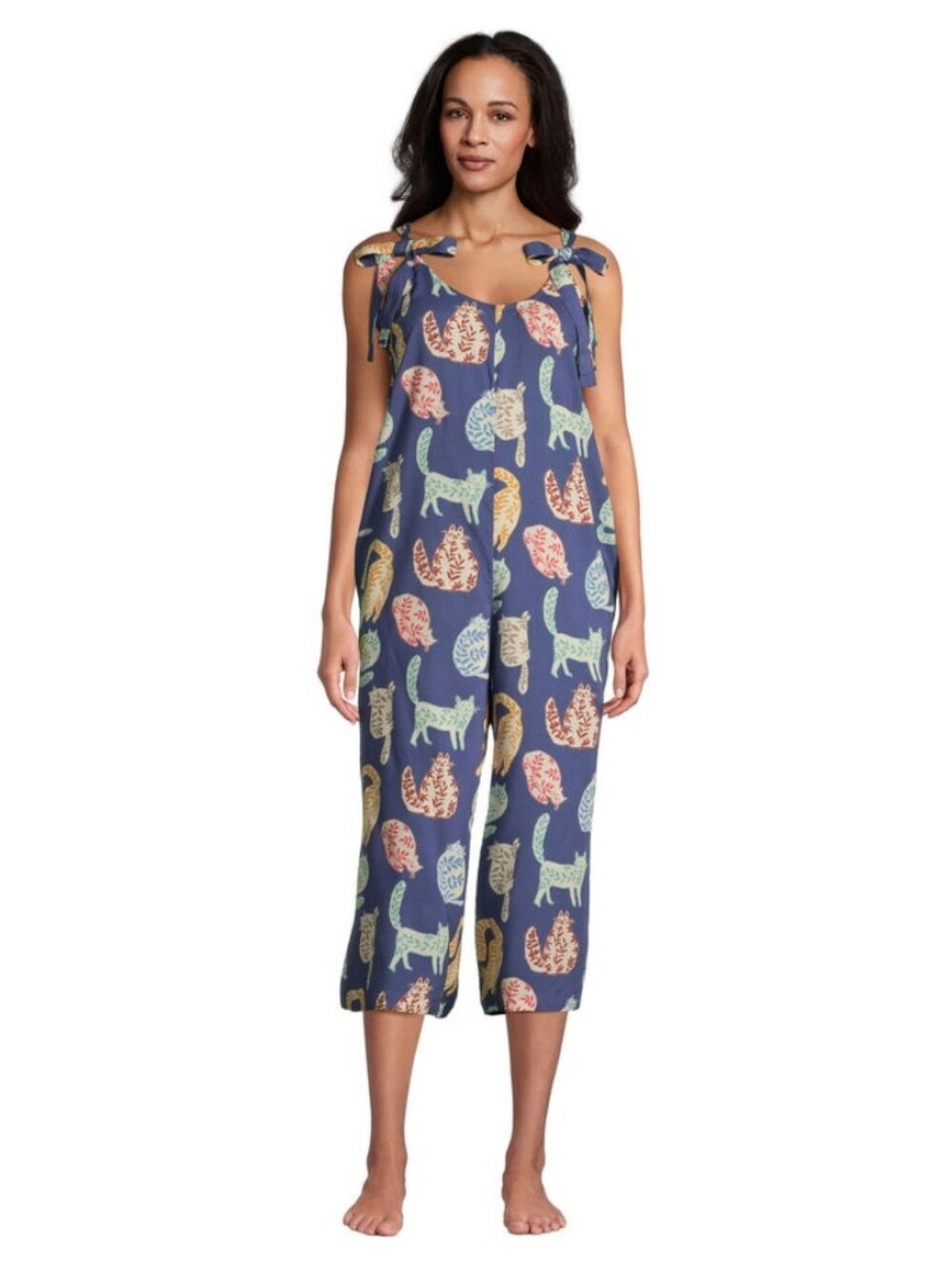 World Market Artsy Cat Jumpsuit NWT